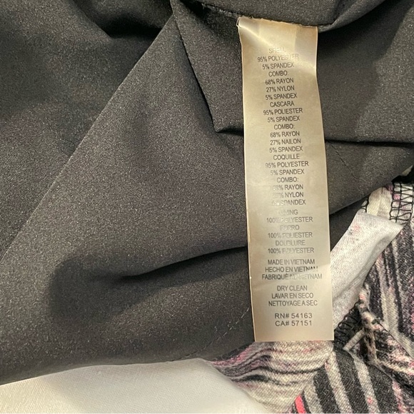 Vince Camuto Knit A-Line Dress Short Sleeve Size 12 Colour Black/Gray/White/Pink - Picture 12 of 16